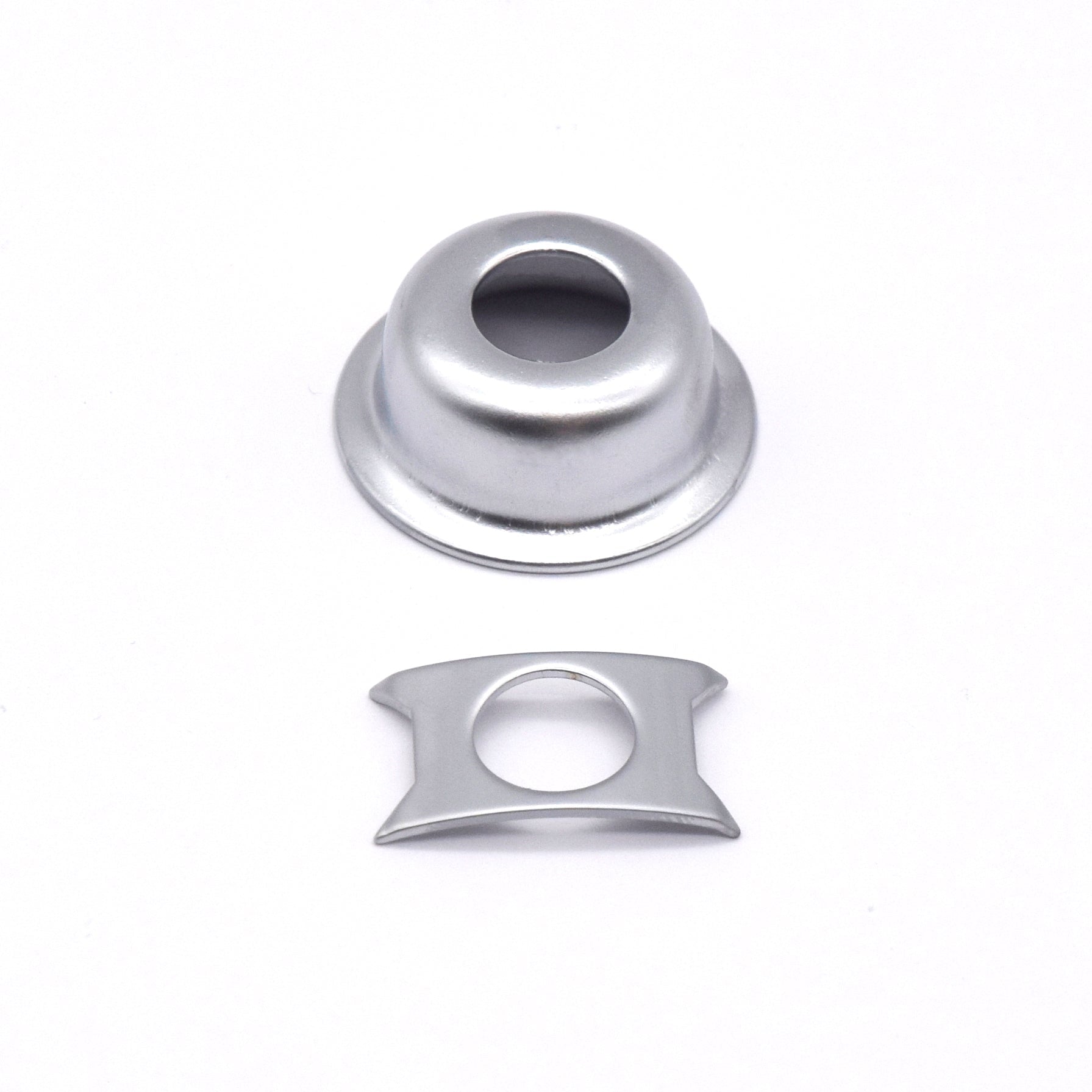 KD By AxLabs Recessed Tele-Style Cup Jack Plate, Satin Chrome