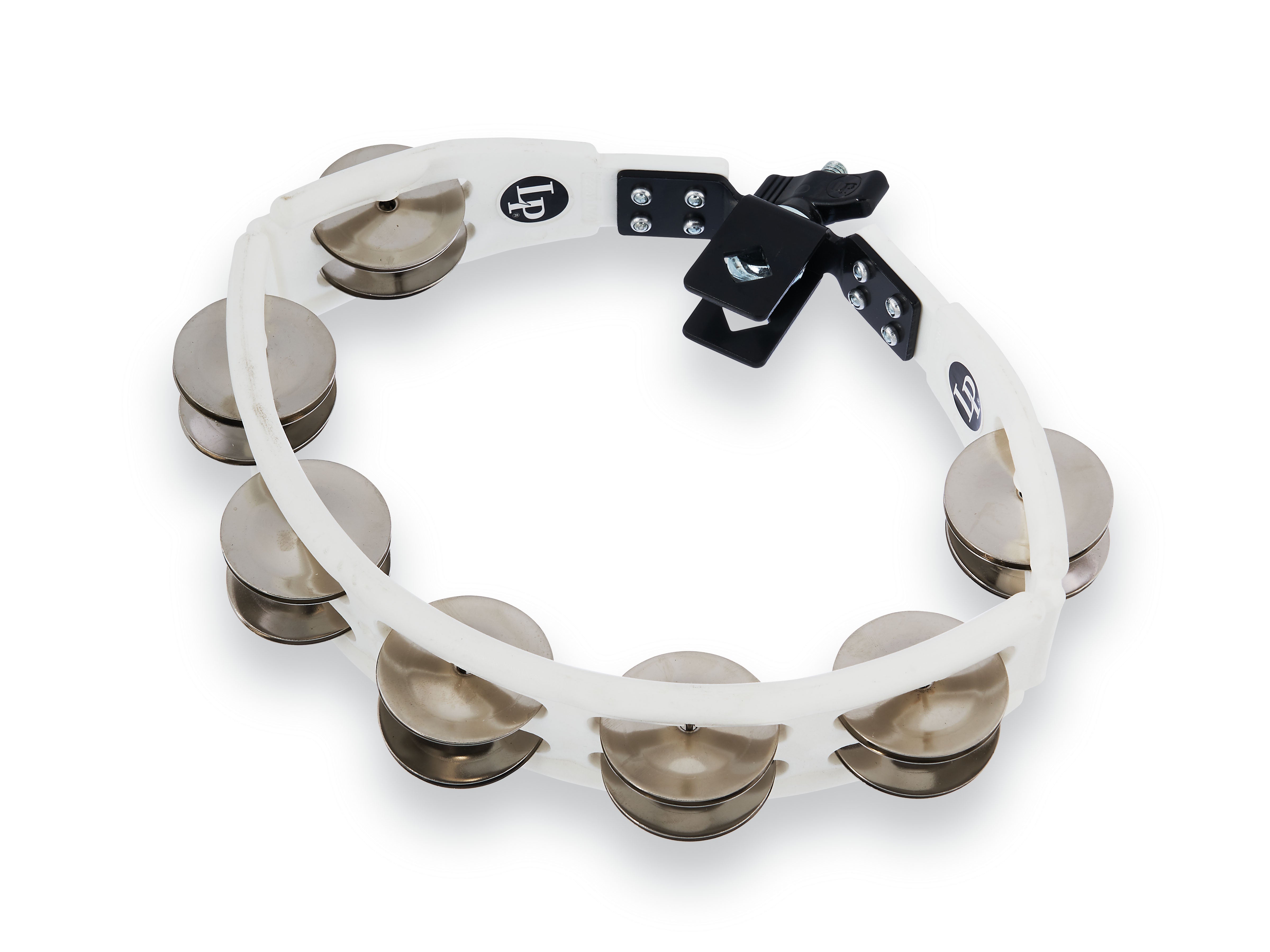 LP Cyclops Mounted Tambourine, Steel, White