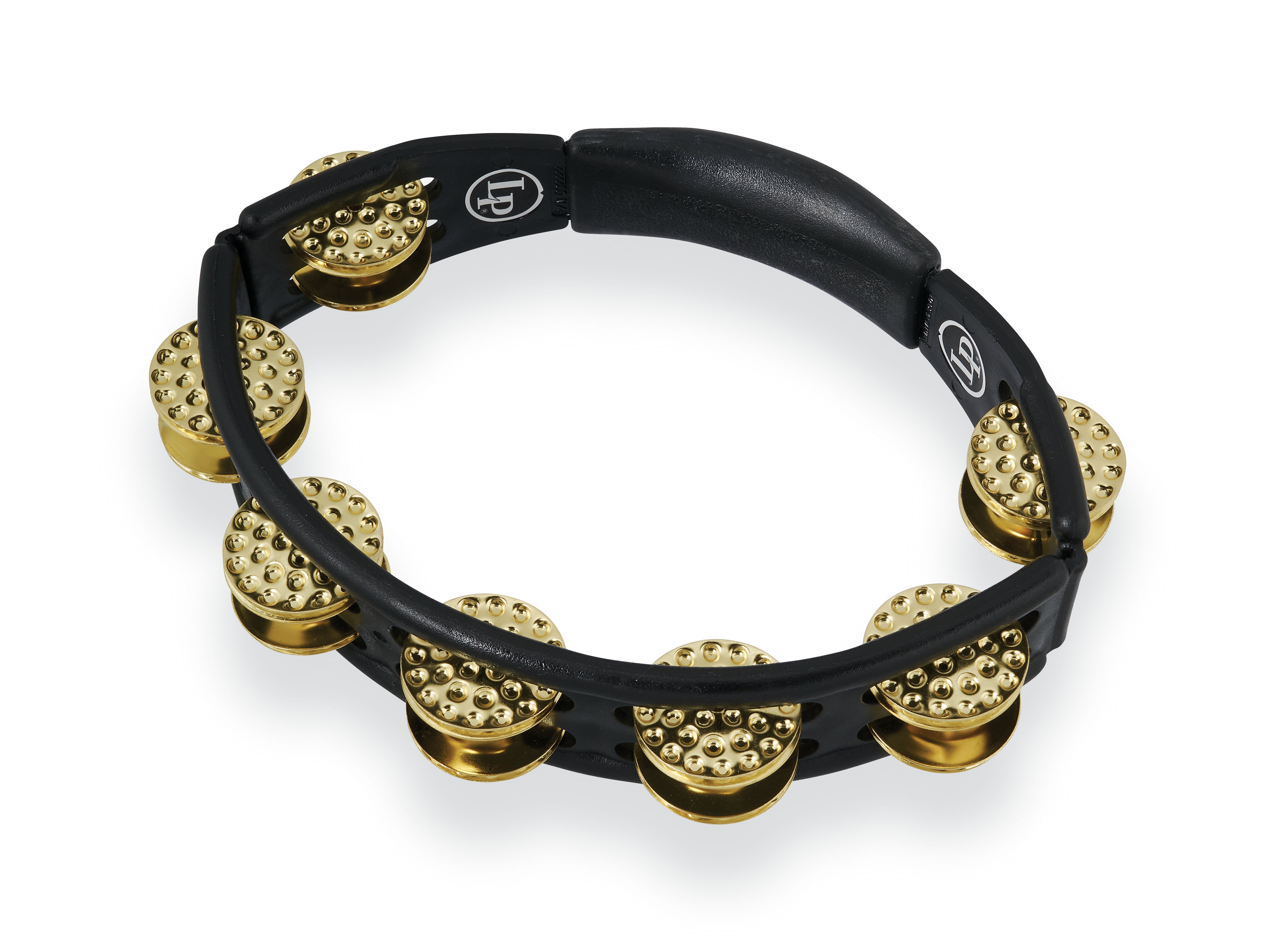 LP Cyclops Handheld Tambourine Dimpled, Brass, Black