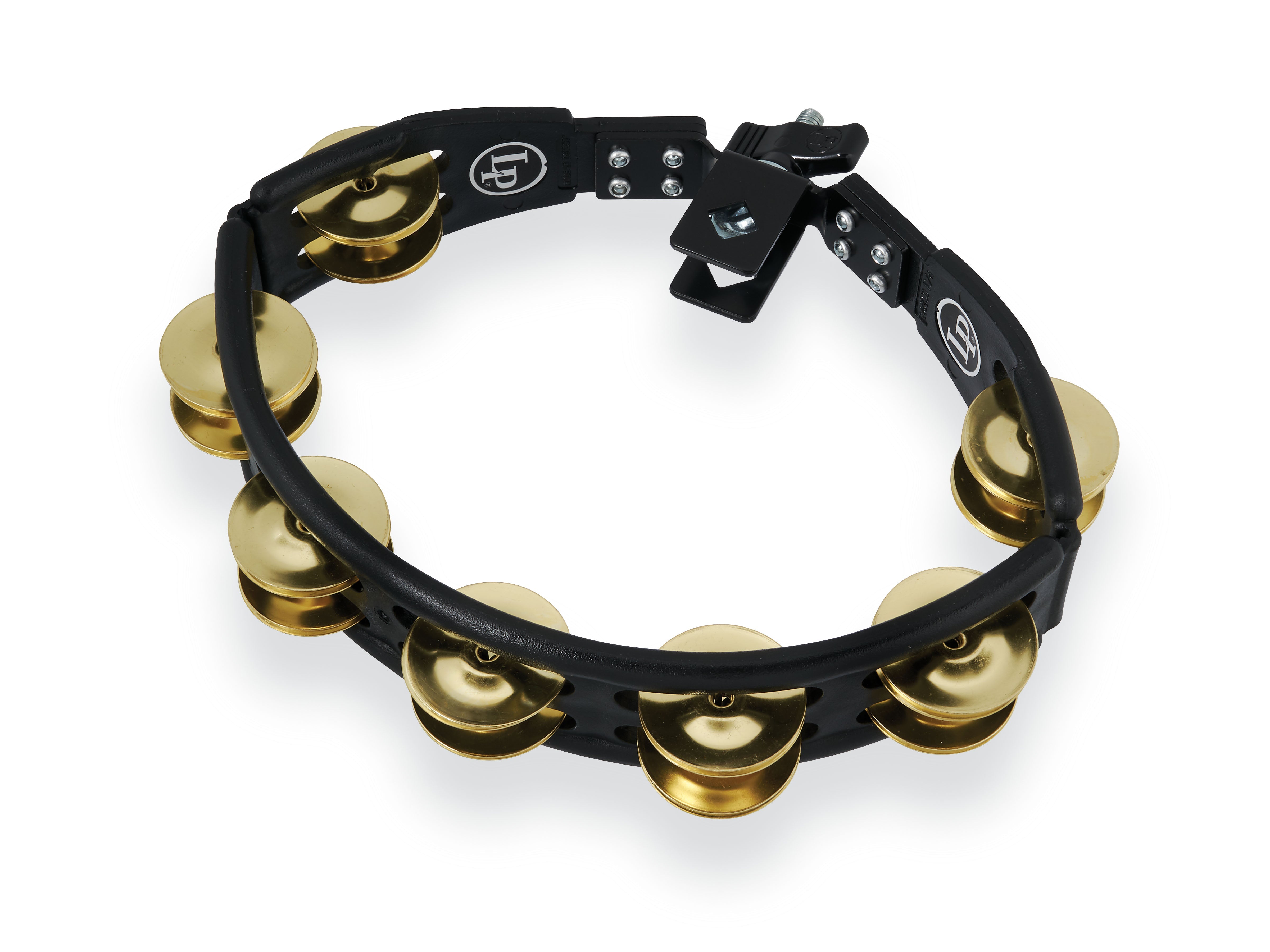 LP Cyclops Mounted Tambourine, Brass, Black
