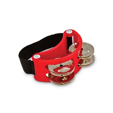 LP Foot Tambourine Steel, Red