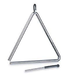 LP Aspire Triangle w/ Striker, Steel, 10"