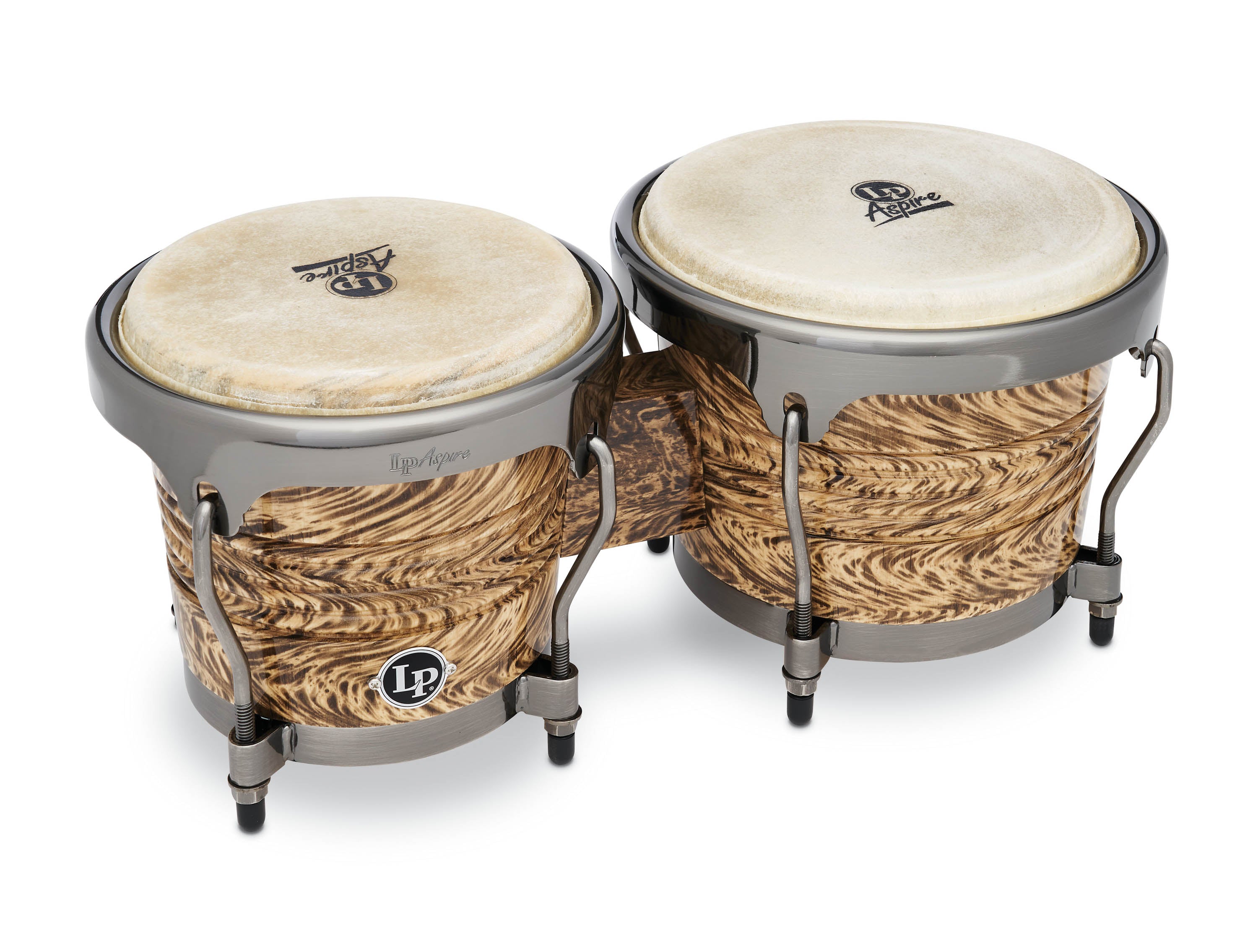LP Aspire 6-3/4" & 8" Bongos, Oak Havana Café Brown