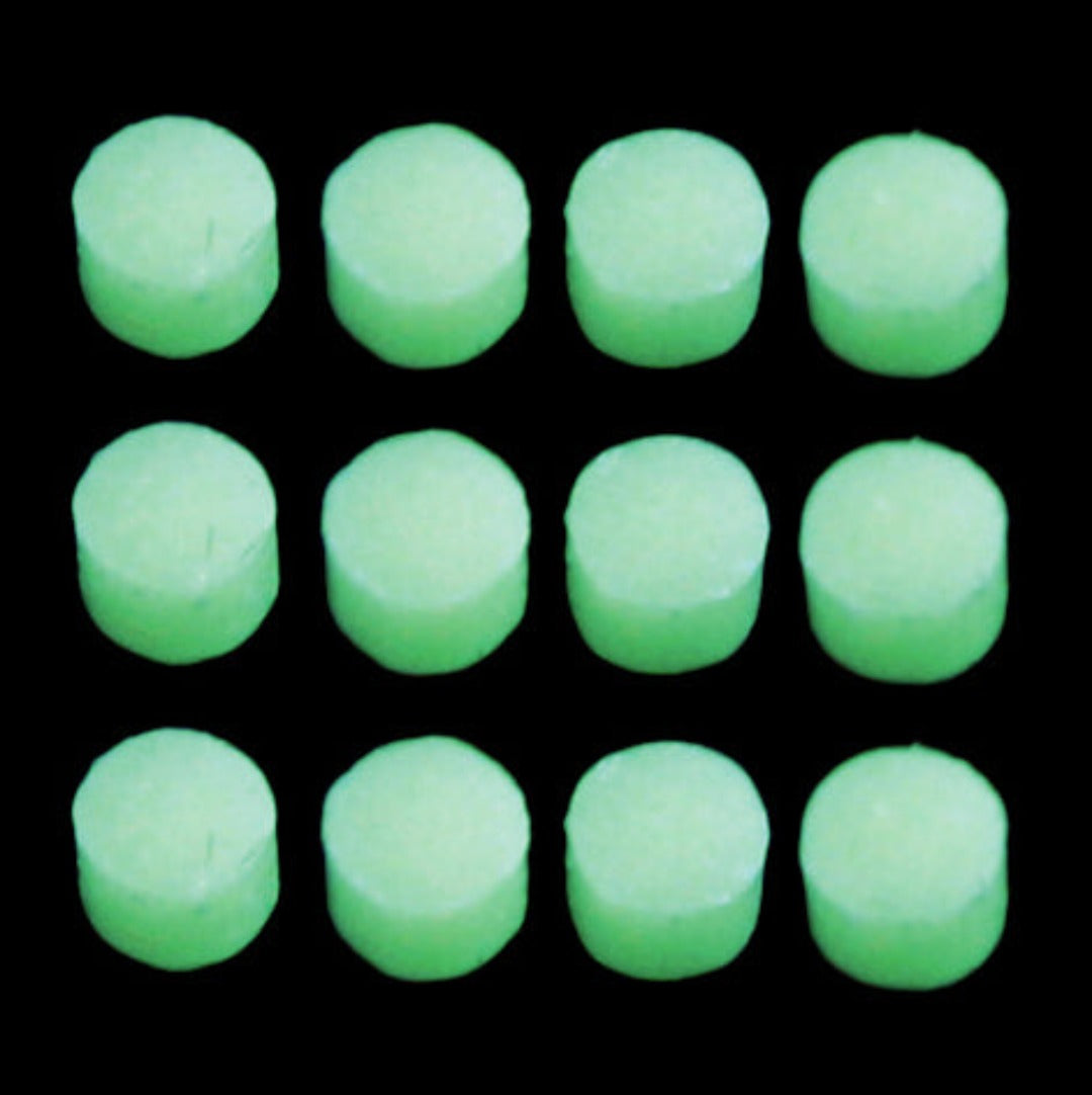Glow-In-The-Dark Fingerboard Dots (12), No Ring, 2.3mm