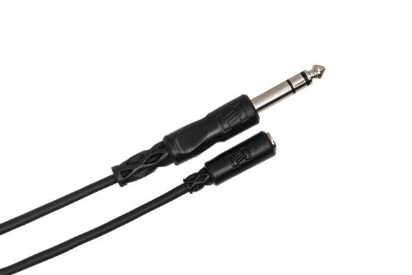 Hosa 10' Headphone Adapter Cable, 3.5mm TRS to 1/4" TRS