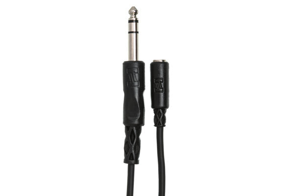 Hosa 10' Headphone Adapter Cable, 3.5mm TRS to 1/4" TRS