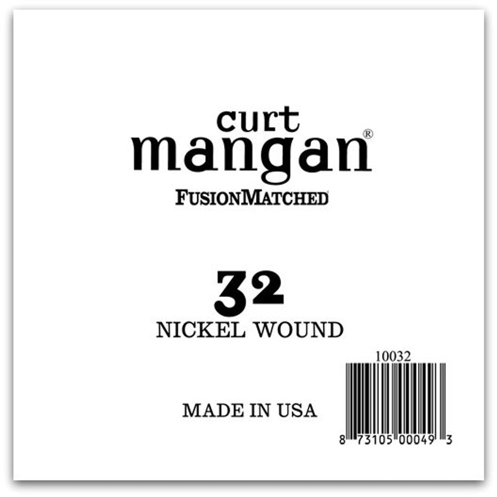 Curt Mangan .032 Nickel Wound Single String, Ball End