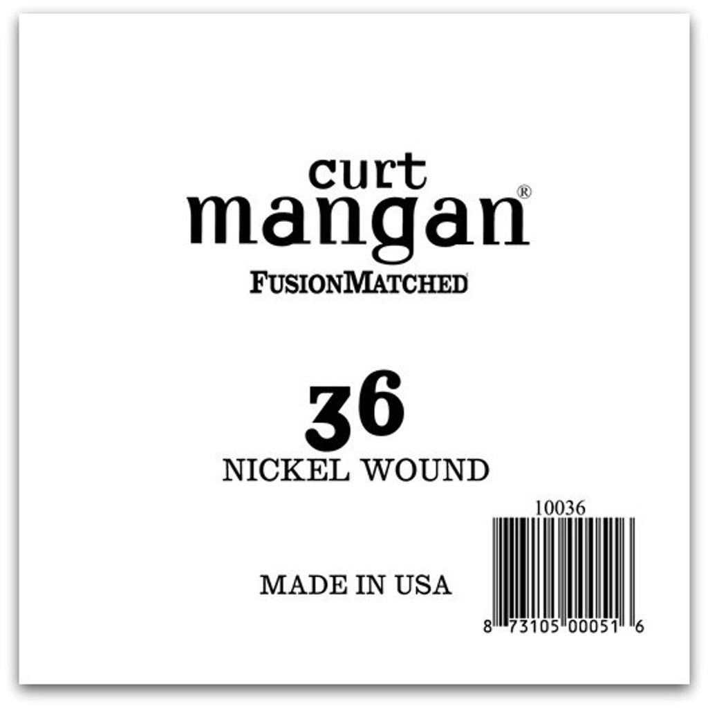 Curt Mangan .036 Nickel Wound Single String, Ball End