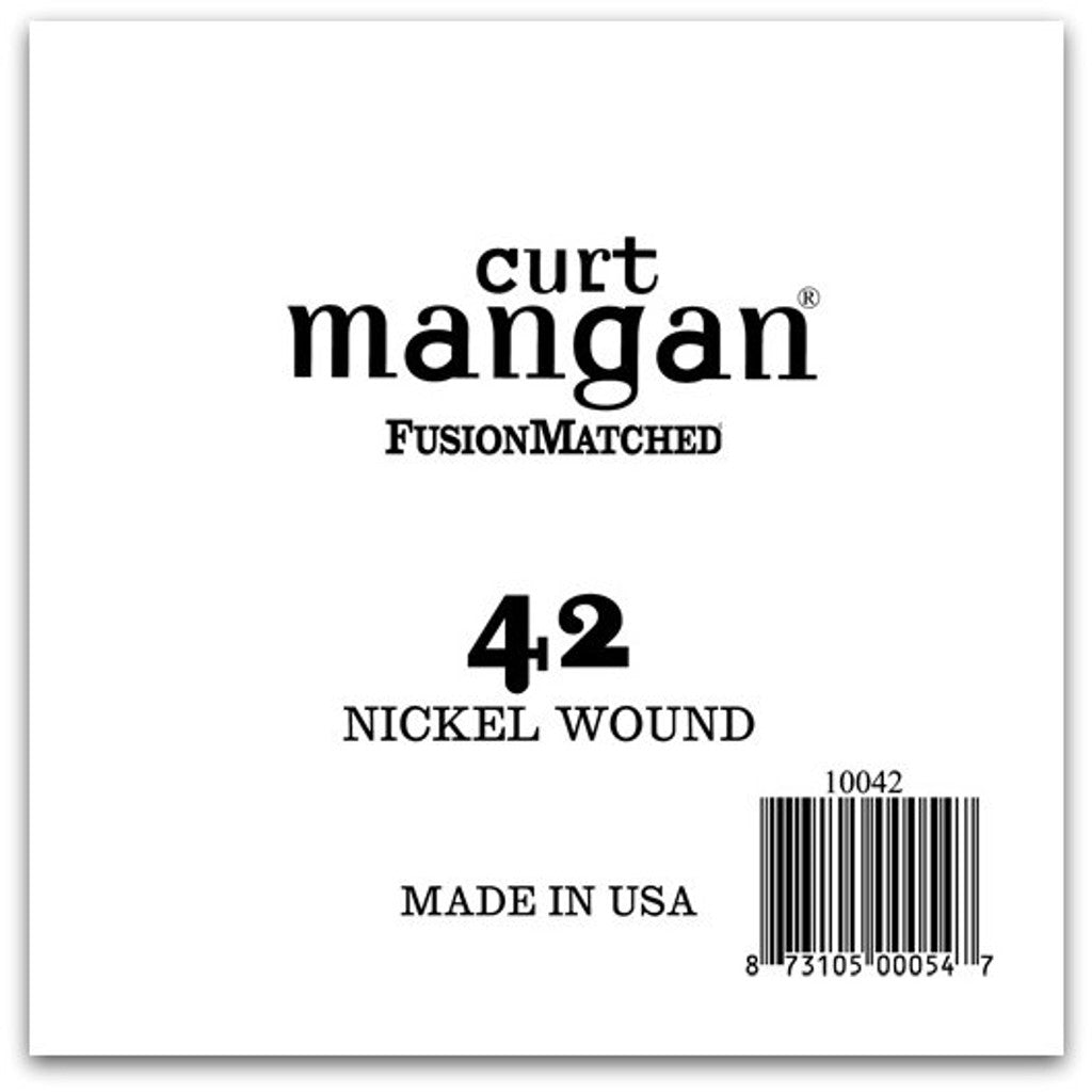 Curt Mangan .042 Nickel Wound Single String, Ball End