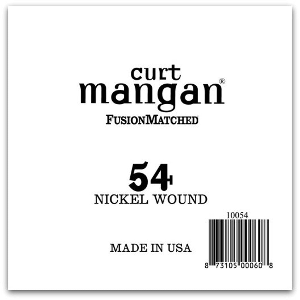 Curt Mangan .054 Nickel Wound Single String, Ball End