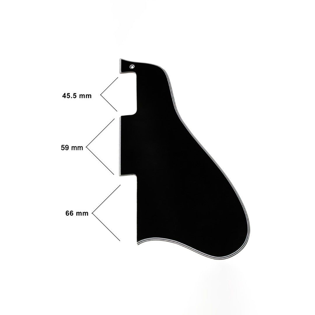 Pickguard for Gibson ES-335 Long, 5-Ply Black