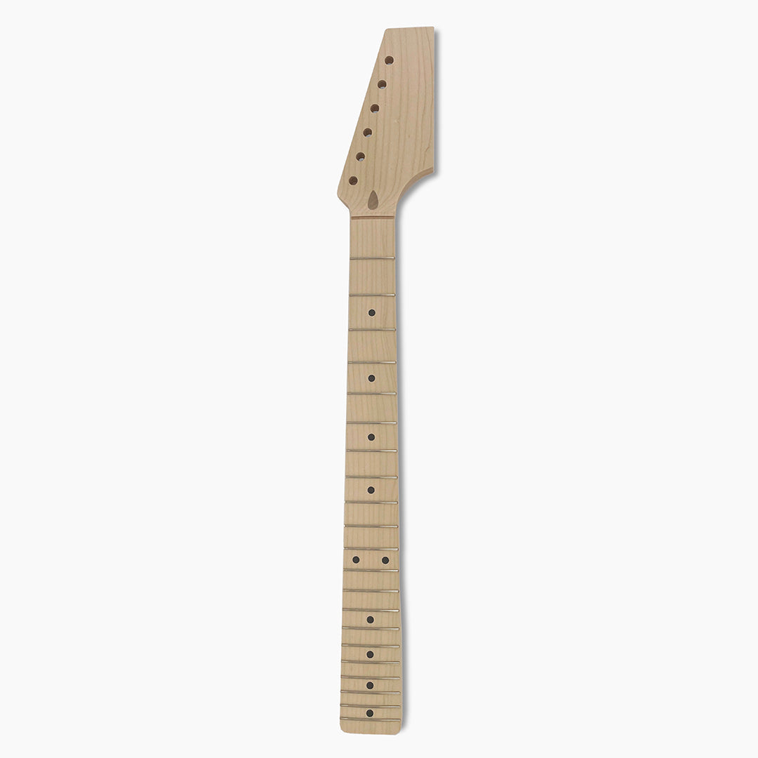 Half Paddle Head Maple Guitar Neck, C Profile, 10" Radius