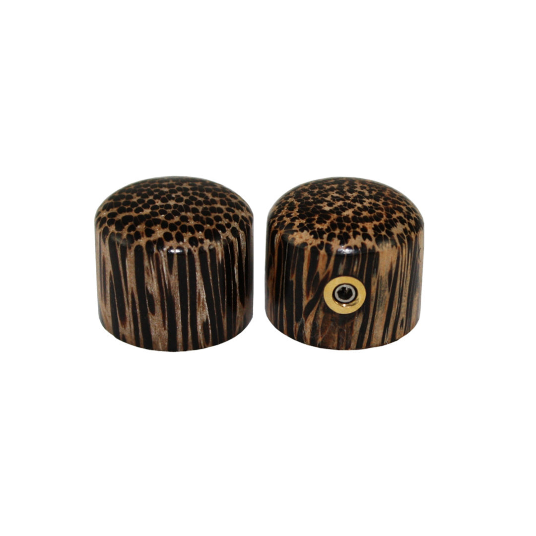 Dome Knobs (2) W/ Set Screw, Tigerwood
