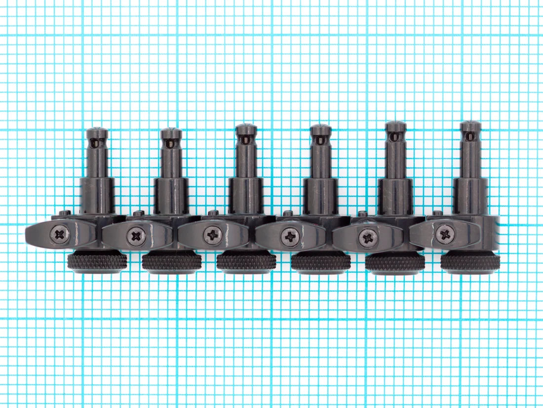Graph Tech Staggered Electric Locking 6 In-line Black 2 Pin