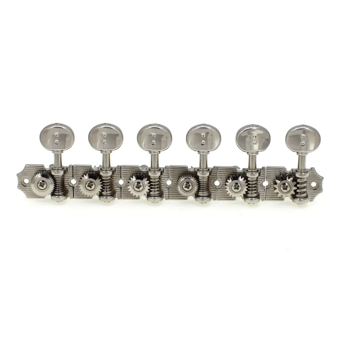 Graph Tech Ratio Waffleback 6 in-line Vintage Style Tuners, Lefty - NICKEL