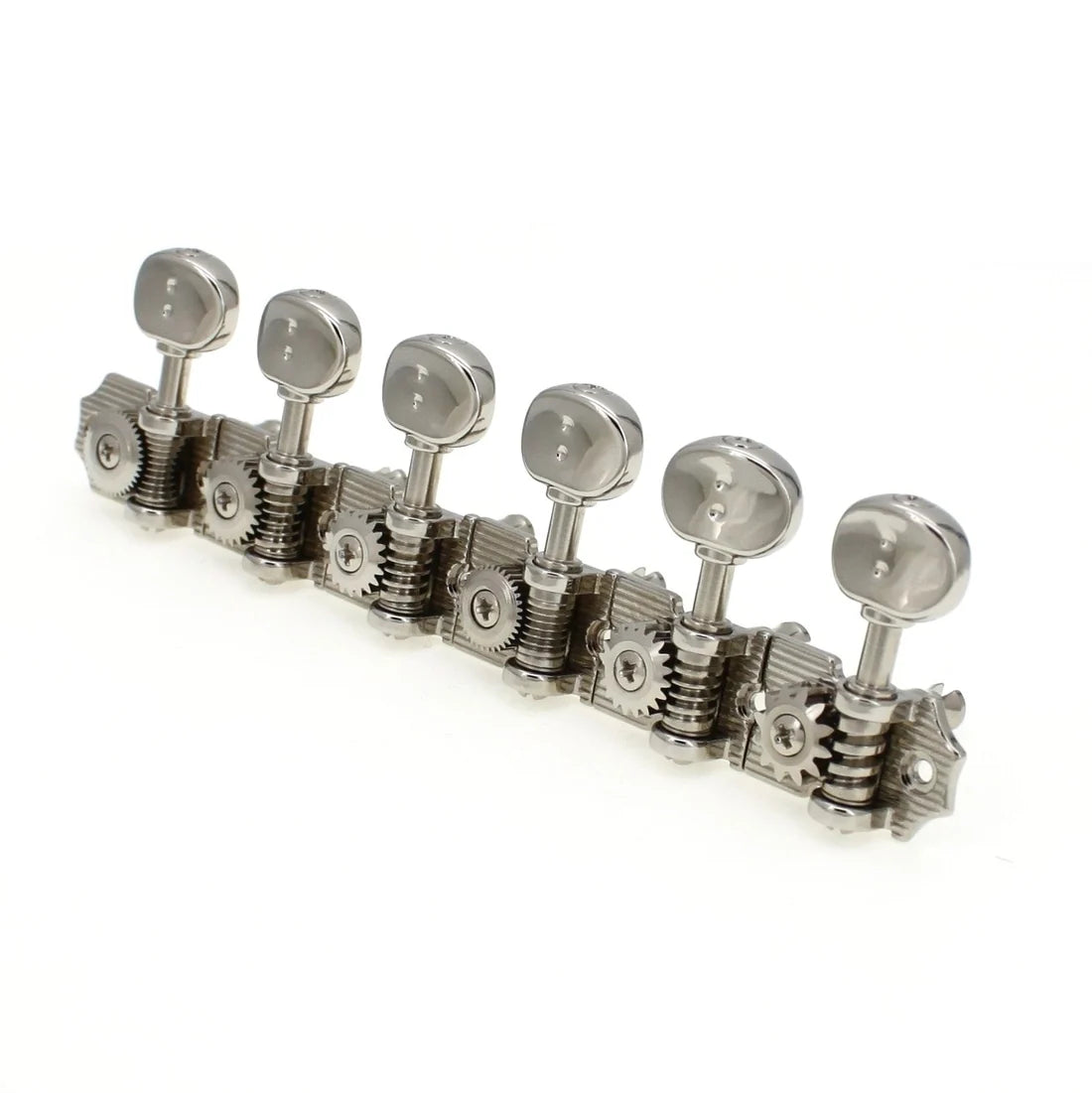 Graph Tech Ratio Waffleback 6 in-line Vintage Style Tuners, Lefty - NICKEL