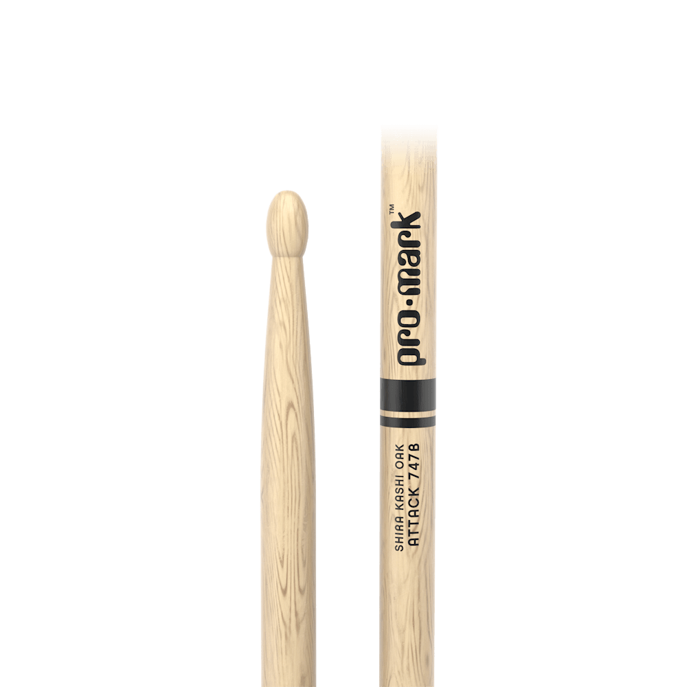 Promark Attack 747B Oak Drumsticks, Wood Tip