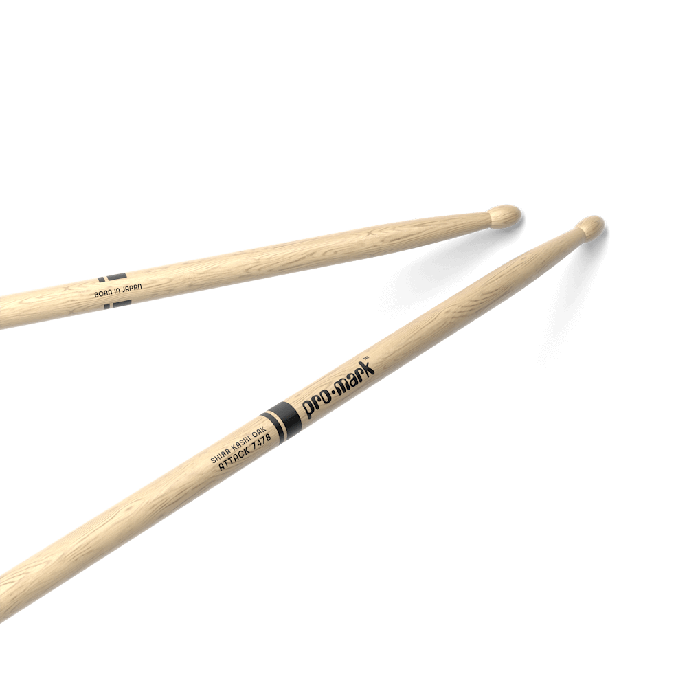 Promark Attack 747B Oak Drumsticks, Wood Tip