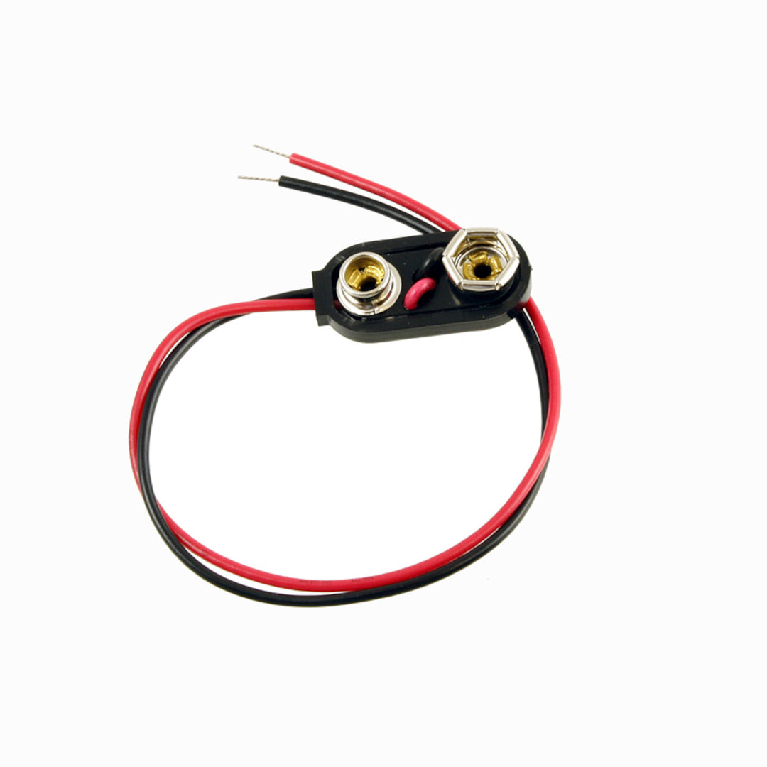 9V Battery Terminal, Plastic Leads