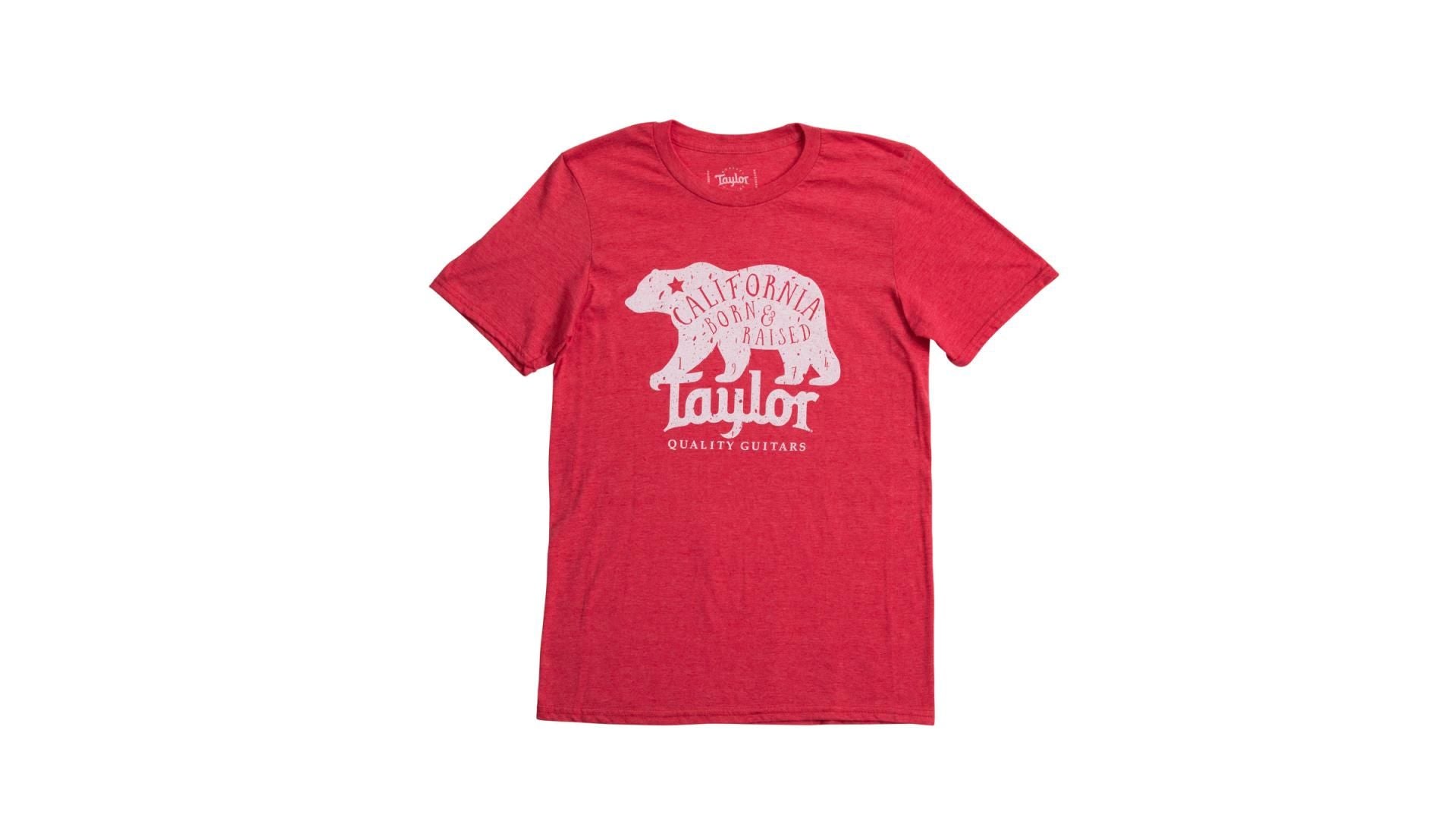 Taylor Men's T-Shirt, CA Bear, Heather Red