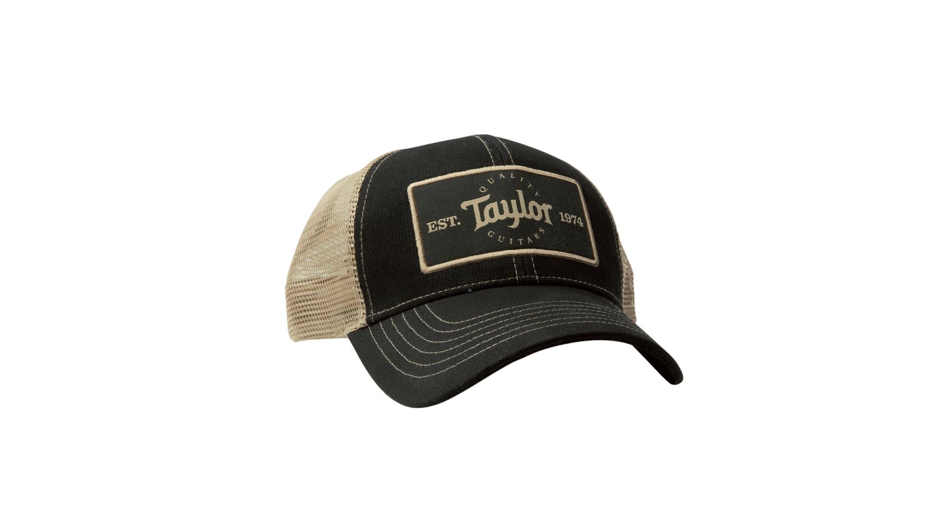 Taylor Trucker Cap w/ Patch, Black/Khaki