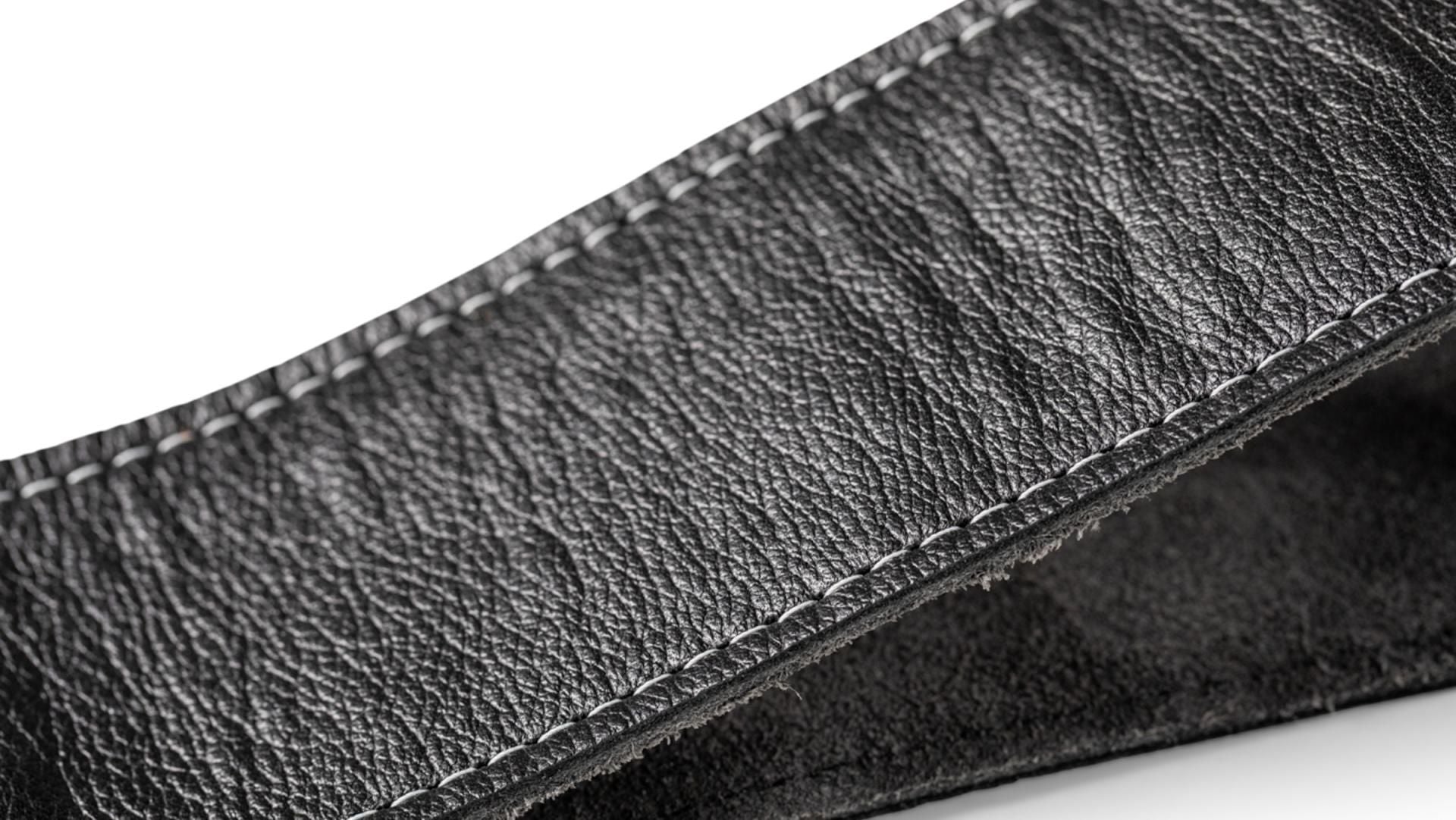 Taylor 2.5" Leather Guitar Strap, Silver Logo, Black w/ Suede Back