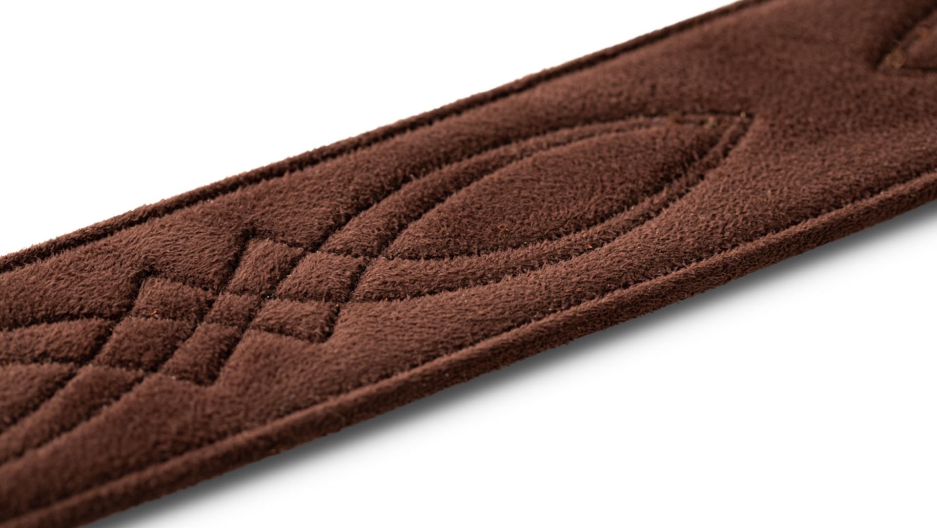 Taylor 2" Vegan Leather Guitar Strap, Glossy Chocolate Brown w/ Embossed Logo