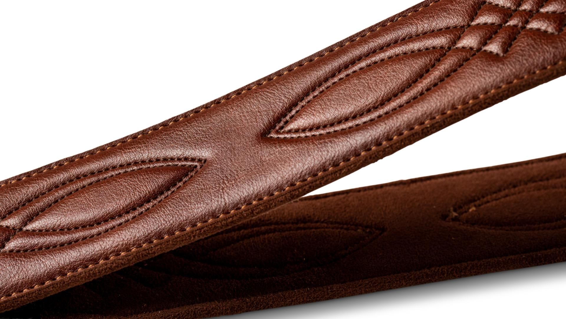 Taylor 2" Vegan Leather Guitar Strap, Medium Brown w/ Embossed Logo