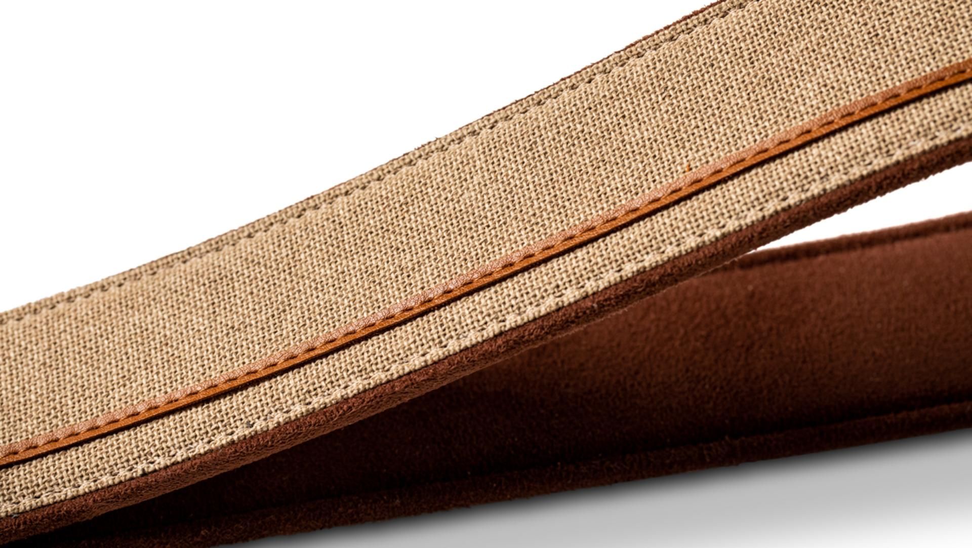 Taylor 2.5" Vegan Leather Guitar Strap, Tan w/Natural Textile Trim