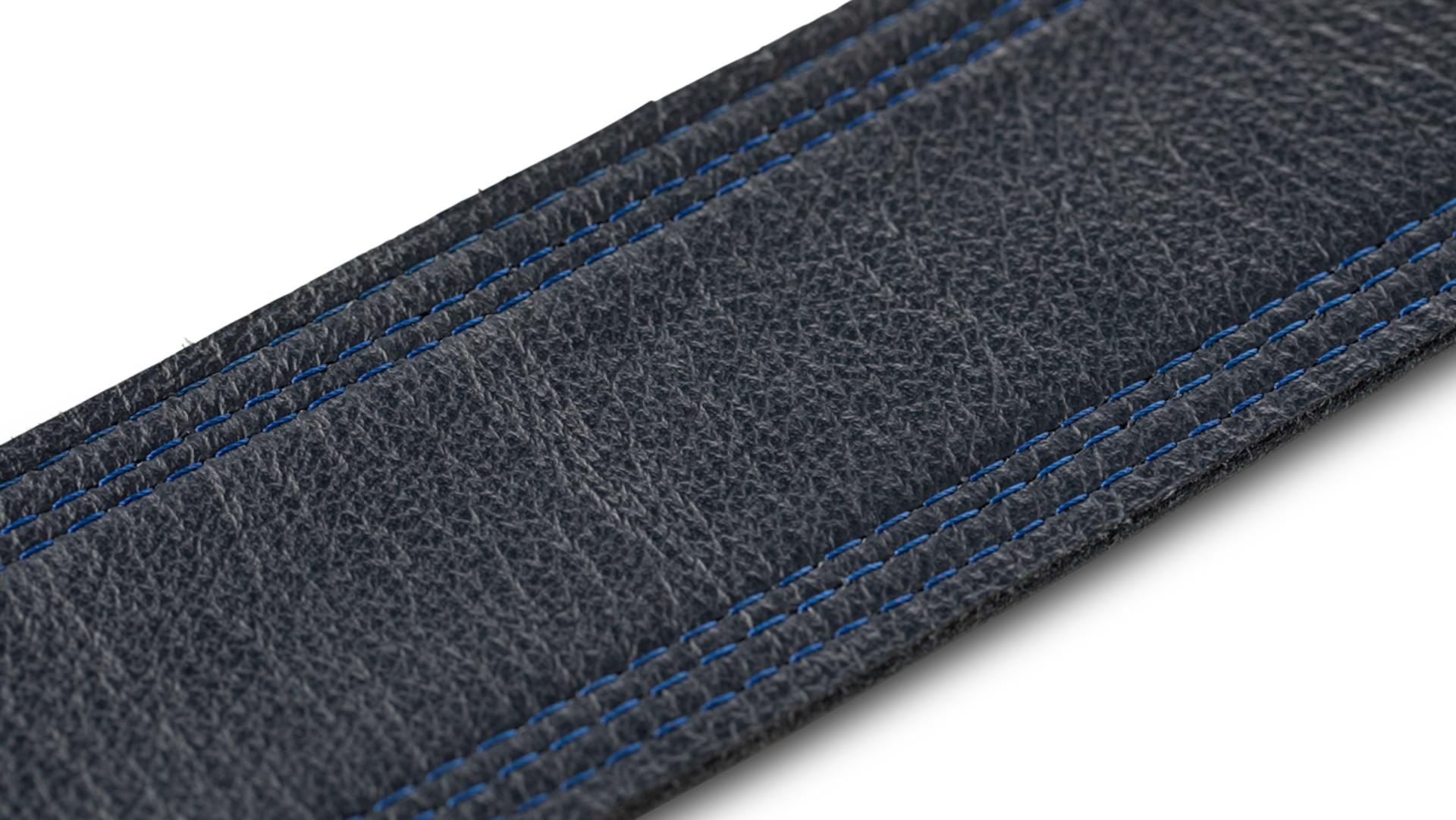 Taylor 2.5" Blue Denim Guitar Strap w/ Navy Leather Edges, Embossed Logo