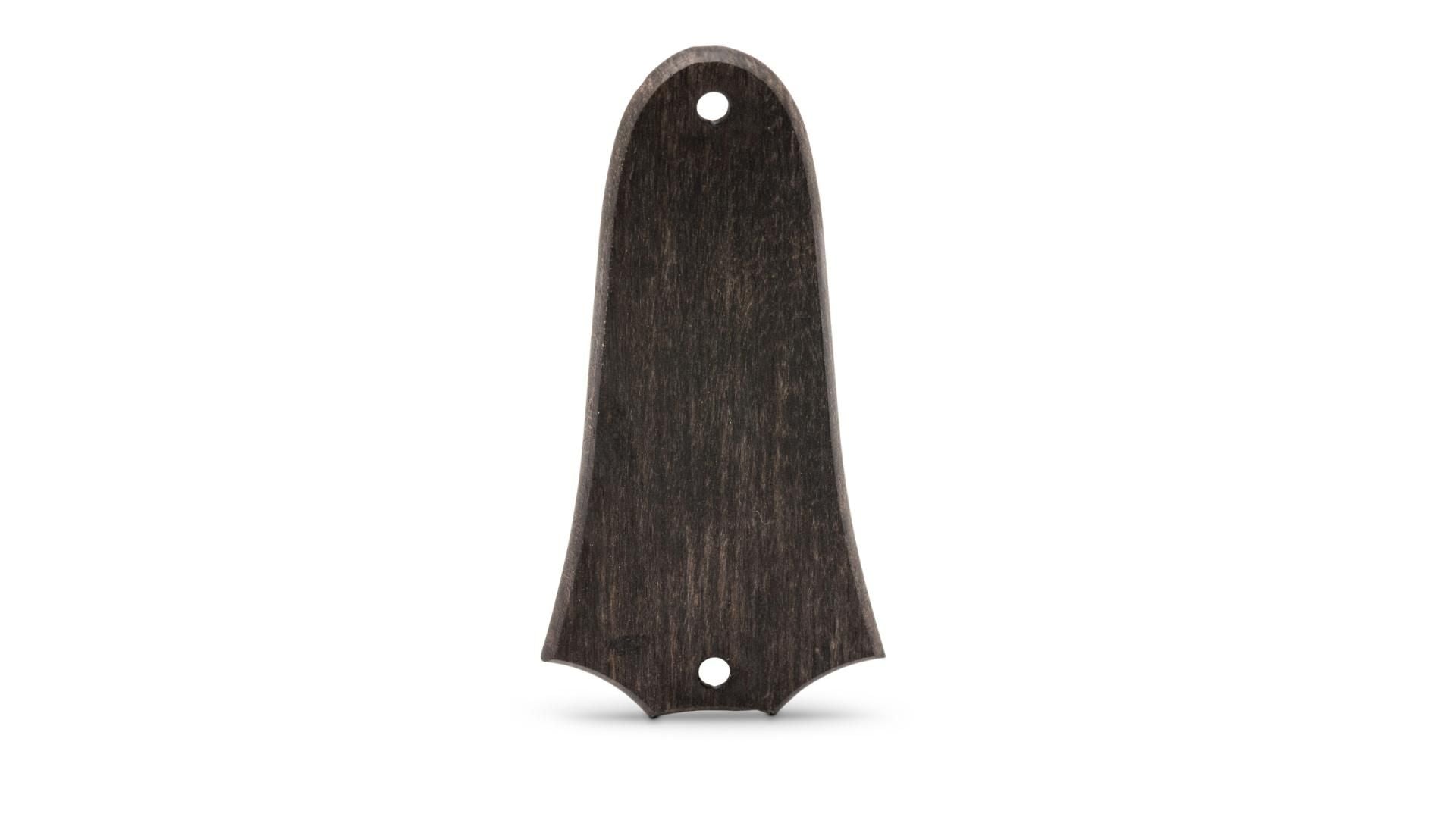 Taylor 2-Hole Truss Rod Cover, Crelicam Ebony, 1.67" Mounting, 2.05" Long