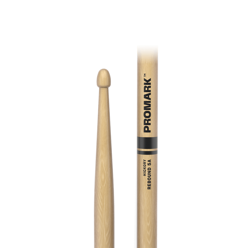 Promark Rebound 5A Hickory Drumsticks, Wood Tip
