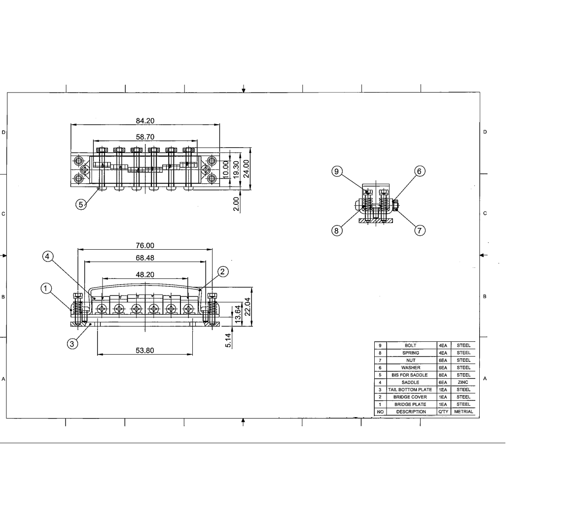 Tunematic Bridge for Rickenbacker, Chrome