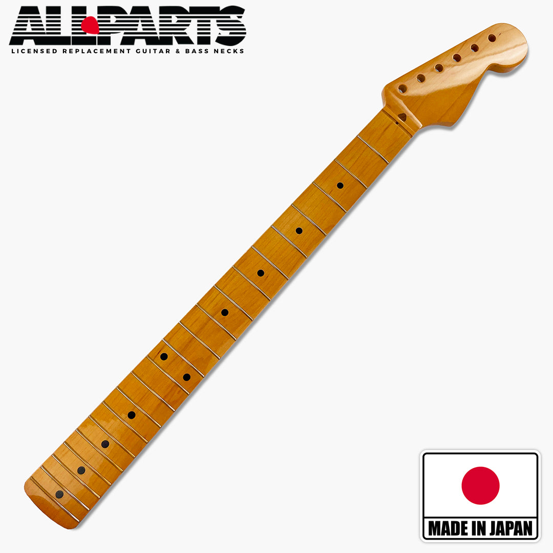 Strat Neck, Maple, V Profile, Nitro Finish