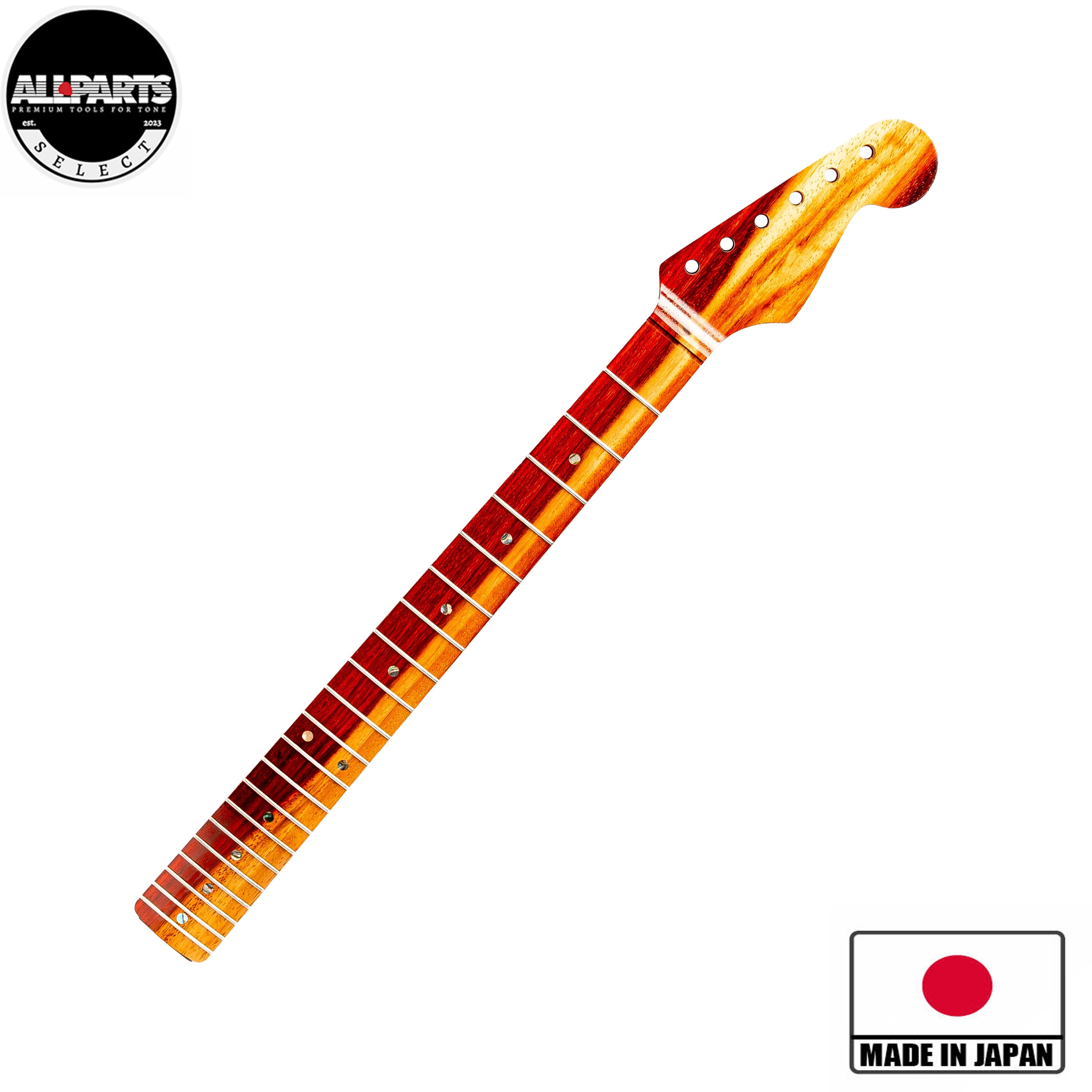 Allparts Select Unfinished AAA+ Roasted Flame Maple "Ultra-MOD" Neck for Strat - Licensed by Fender