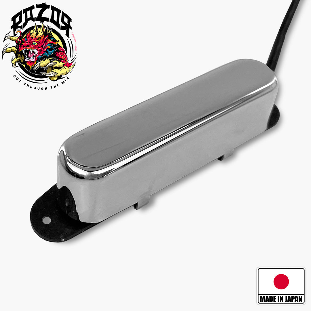 Razor Hihō Hidden Gem Single-Space Stacked Humbucking Neck Pickup for Tele, Chrome