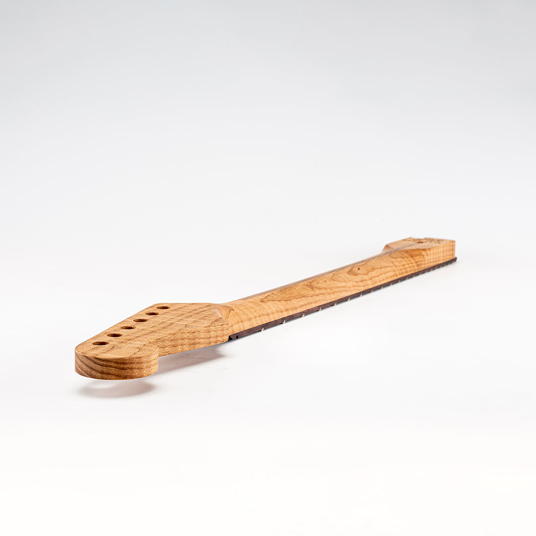 Allparts Select Unfinished AAA+ Roasted Flame Maple "Ultra-MOD" Neck for Strat, Rosewood Fretboard - Licensed by Fender