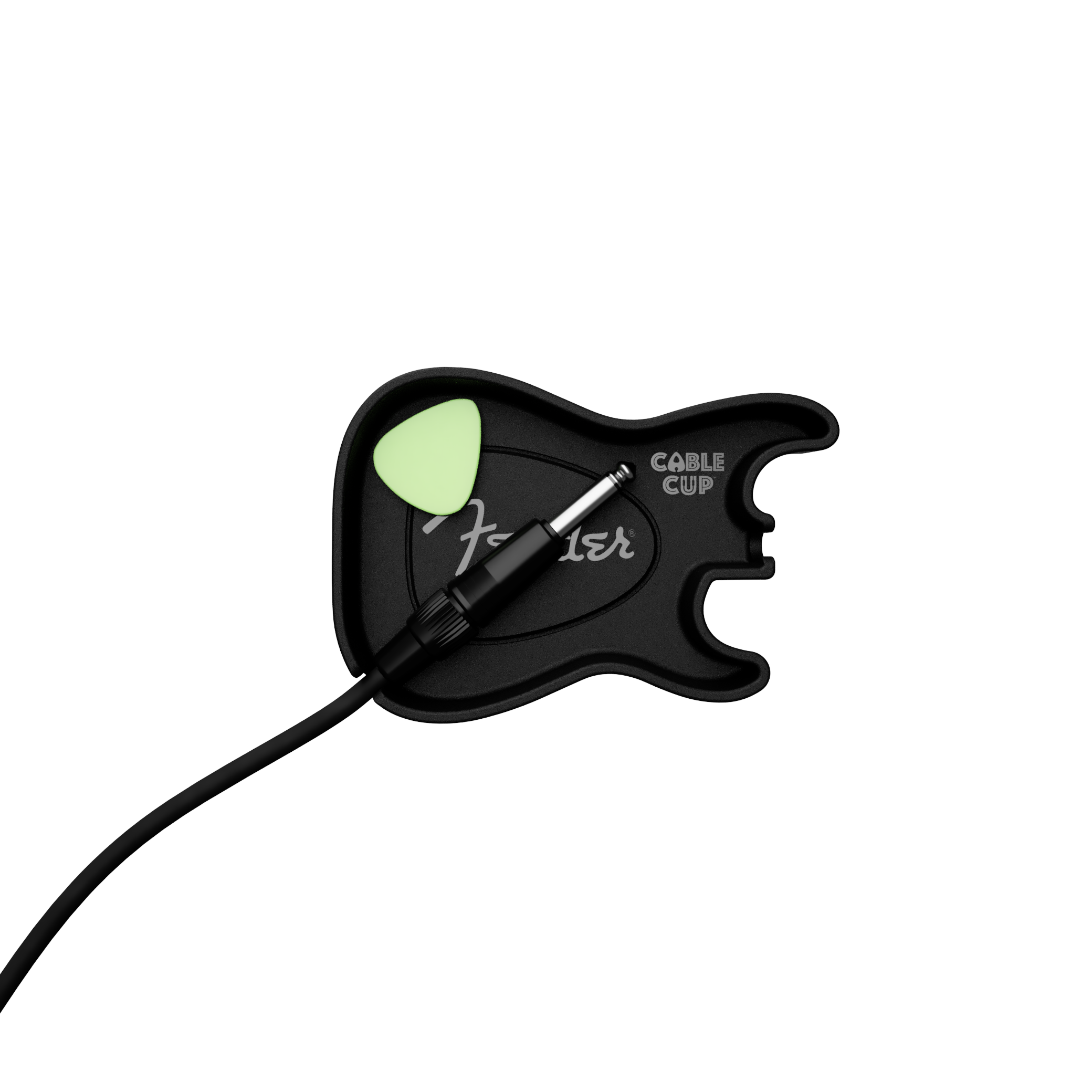 Cable Cup Pick & Cable Holder, Strat Body Shape