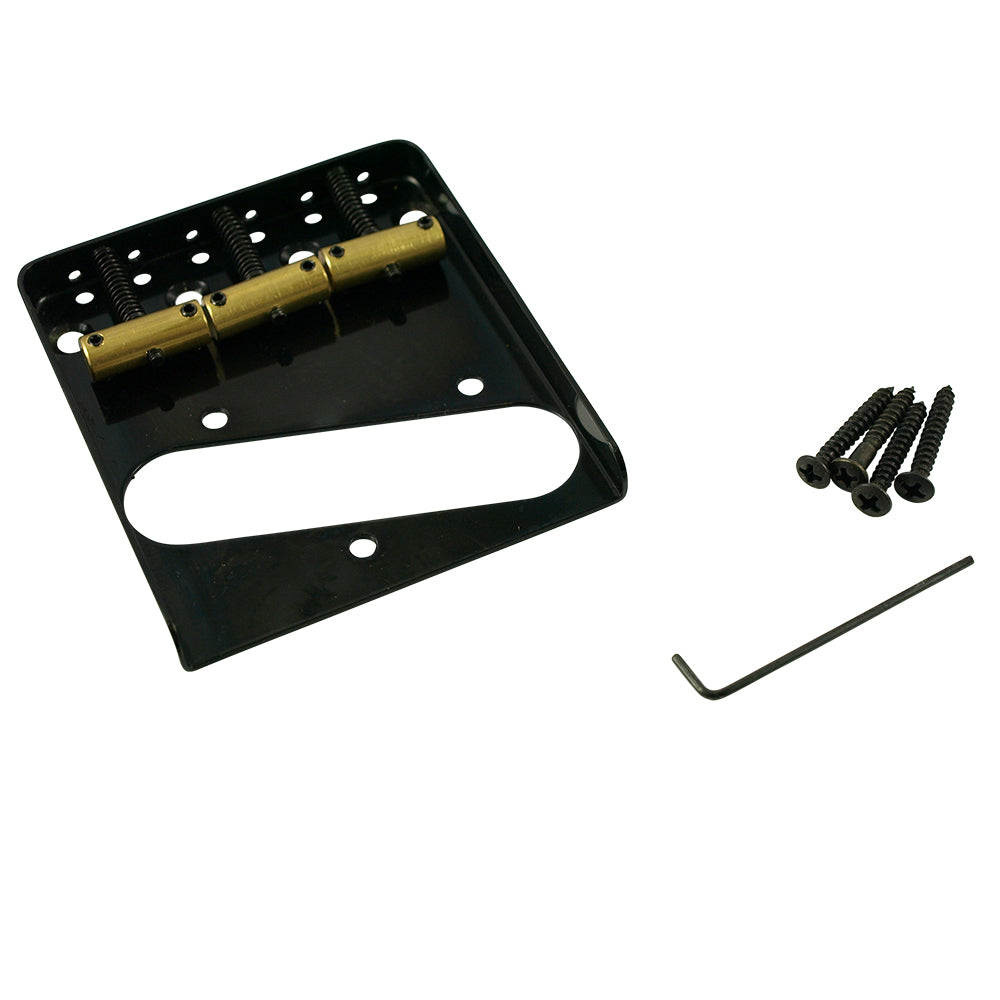 Vintage 3-Saddle Bridge for Fender Tele - Black