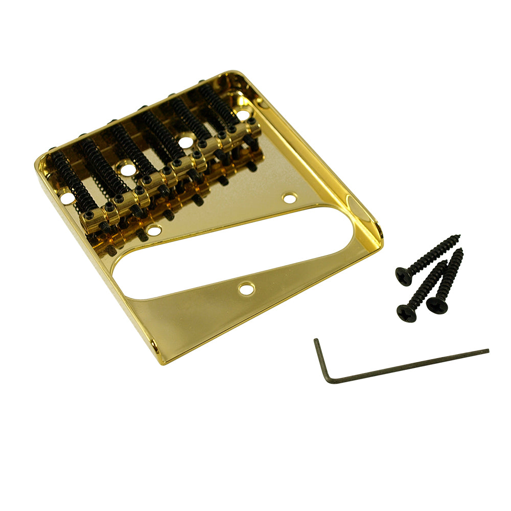 Vintage 6-Saddle Bridge for Fender Tele - Gold
