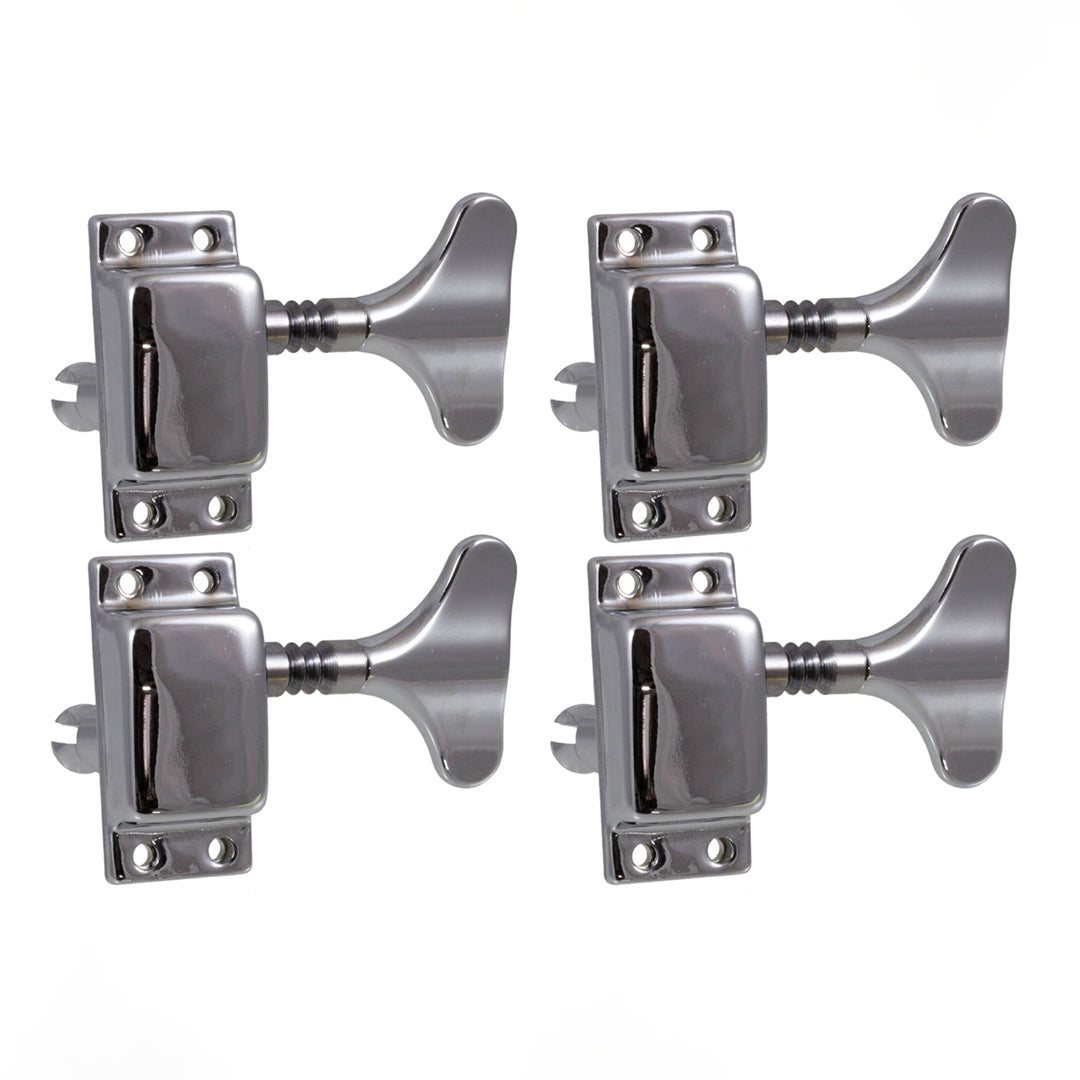 4-In-Line Covered Gear Bass Tuning Keys for Imports, Chrome