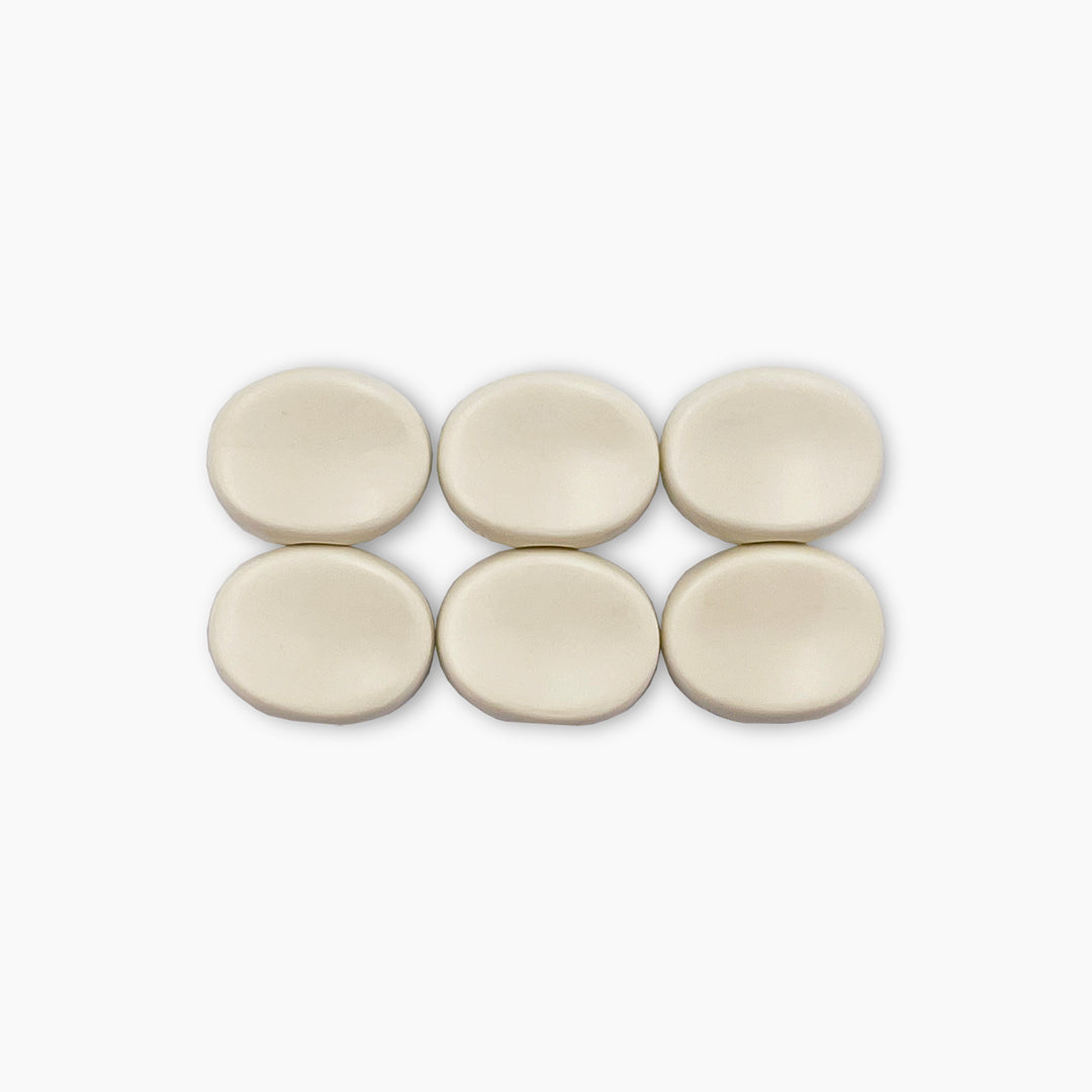 Plastic Oval Buttons (6) for Old Style Tunematic