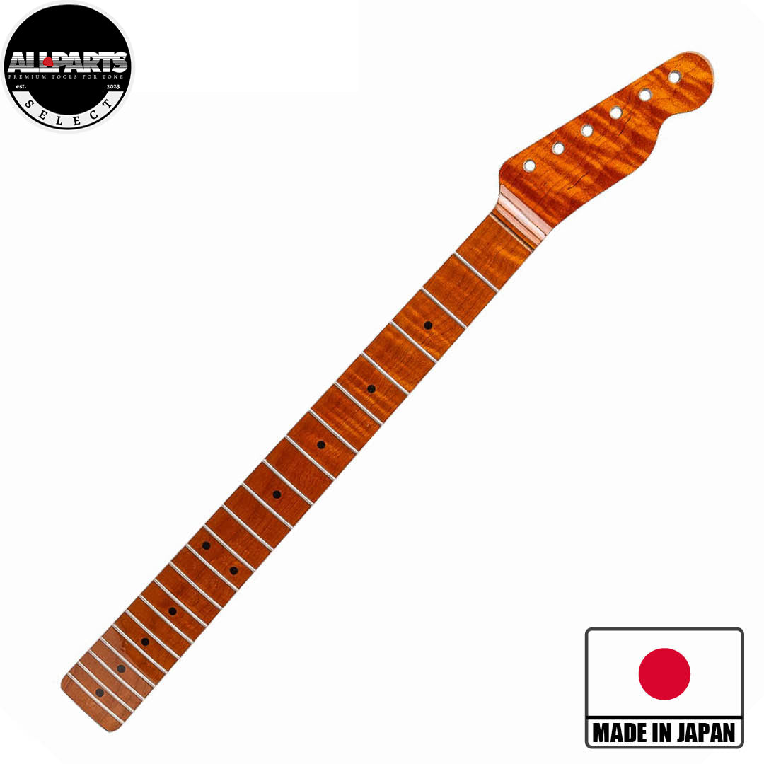 Allparts Select AAA+ Roasted Flame Maple "50's U" Vintage Tele Neck