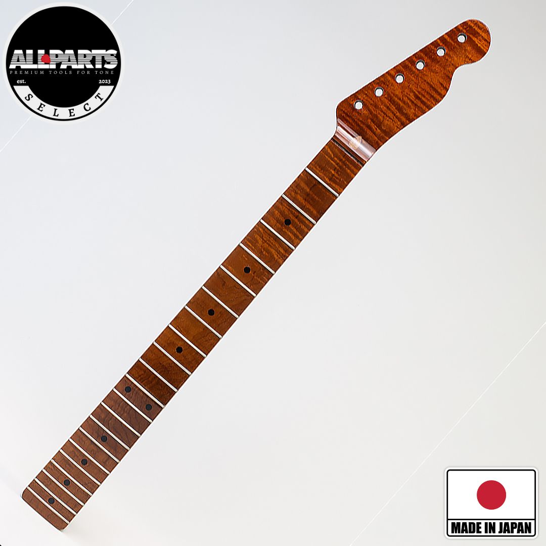 Allparts Select AAA+ Roasted Flame Maple VIN-MOD Tele Neck, Nitro Finish