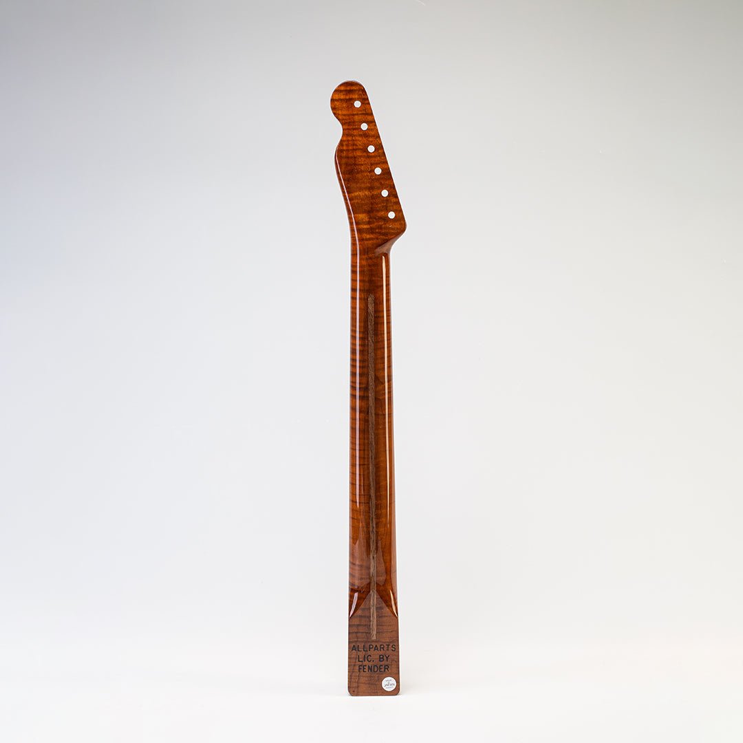Allparts Select AAA+ Roasted Flame Maple VIN-MOD Tele Neck, Nitro Finish