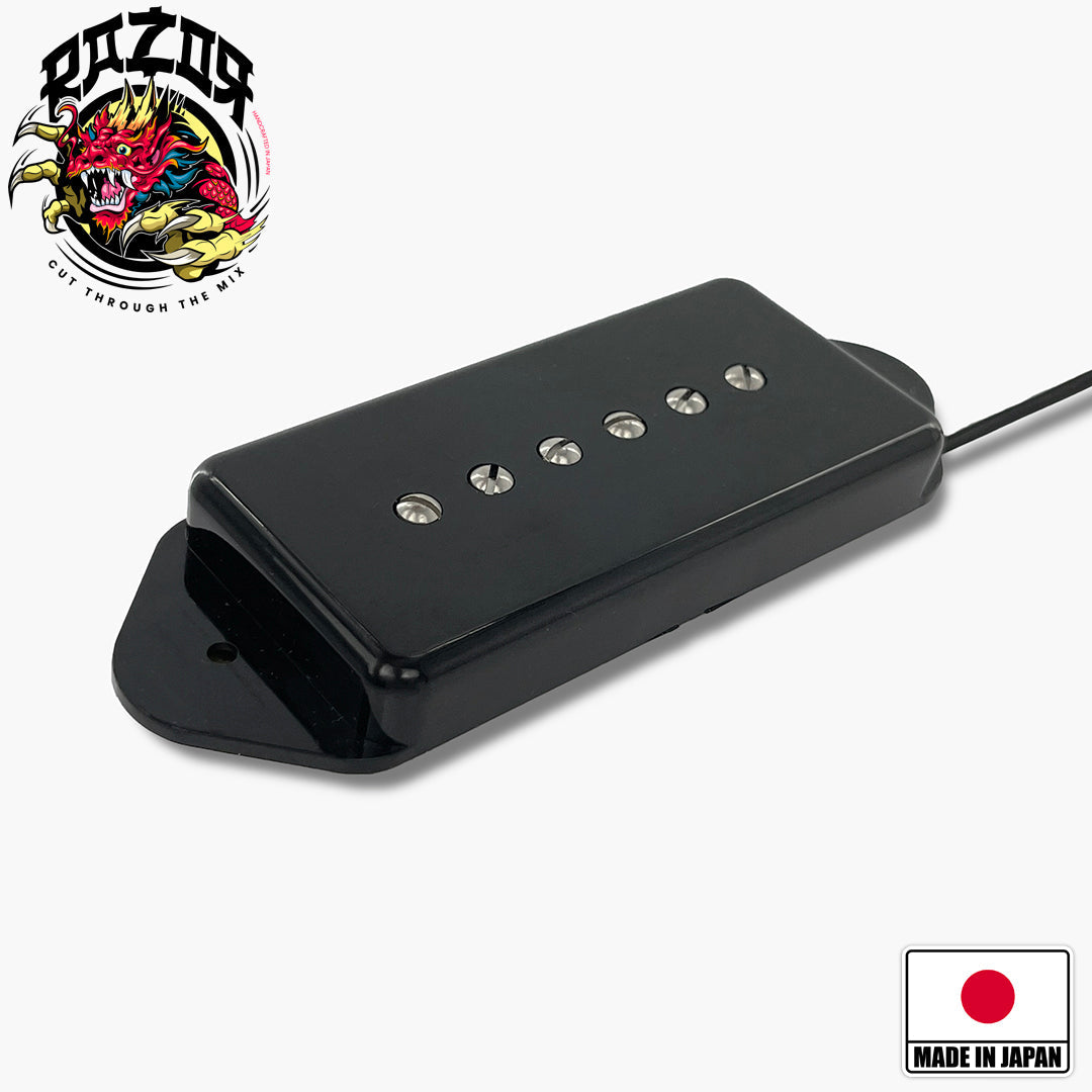 Razor Mangetsu Full Moon Pickup, Dog Ear P90 Replacement, Black