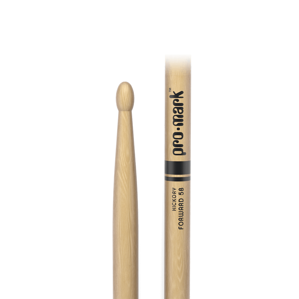 Promark Forward 5B Hickory Drumsticks, Wood Tip