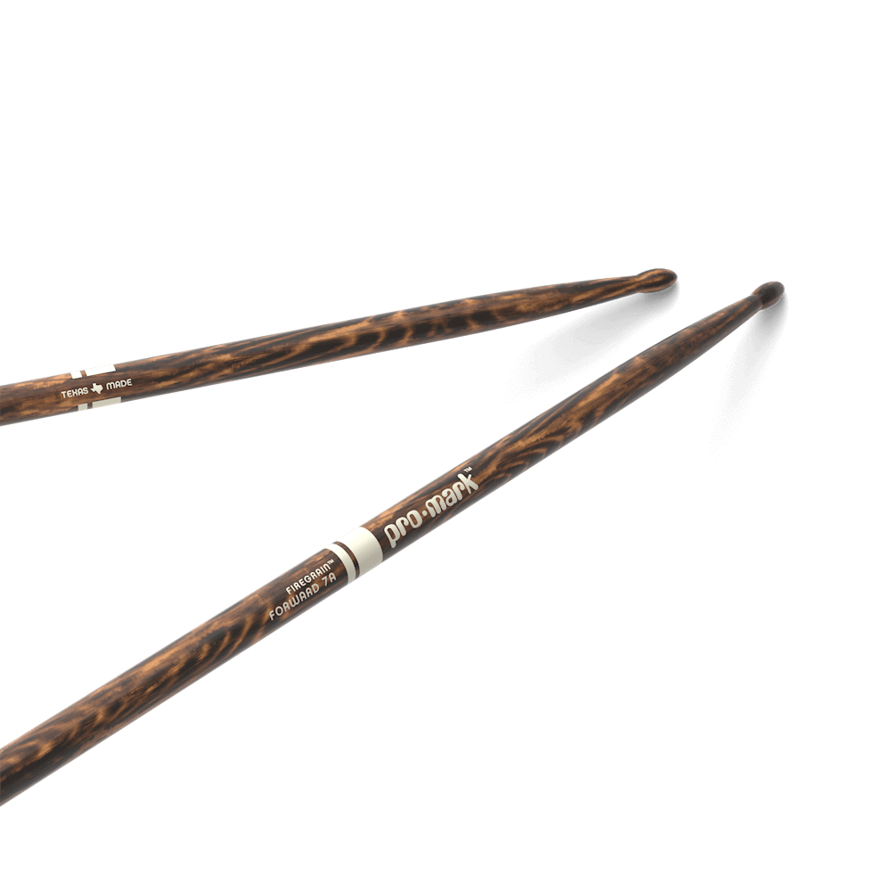 Promark Forward 7A Firegrain Drumsticks, Wood Tip