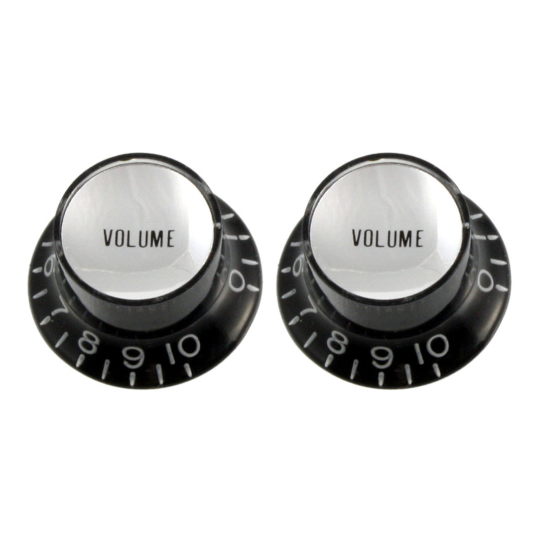 Volume Reflector Knobs (2) for Strat, Black
