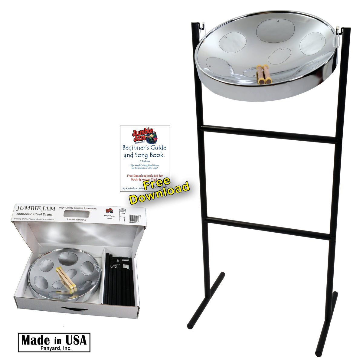 Panyard Jumbie Jam Steel Drum Kit w/ Tube Floor Stand